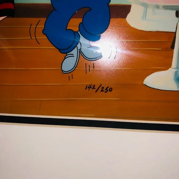 HAND PAINTED LIMITED EDITION “WIMPY’S CAFE”, SIGNED BY MYRON WALDMAN. - Picture 5 of 7